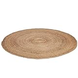 Teppich Tondo - Jute Teppich in zeitlosem Design - Teppich rund - Teppich Schlafzimmer - Teppich...